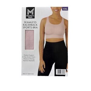 Member's Mark Women's Seamless Racerback XXL Support Sports Bra Pink